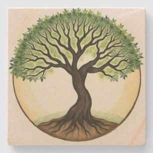 Tree of Life  Stone Coaster