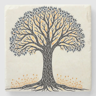 Tree of Life  Stone Coaster