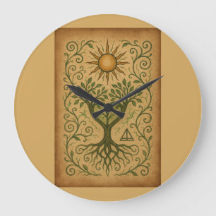 Tree of Life Sun Clock – Nature & Sacred Symbol Ho