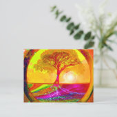 Tree of Life Sunrise Postcard (Standing Front)