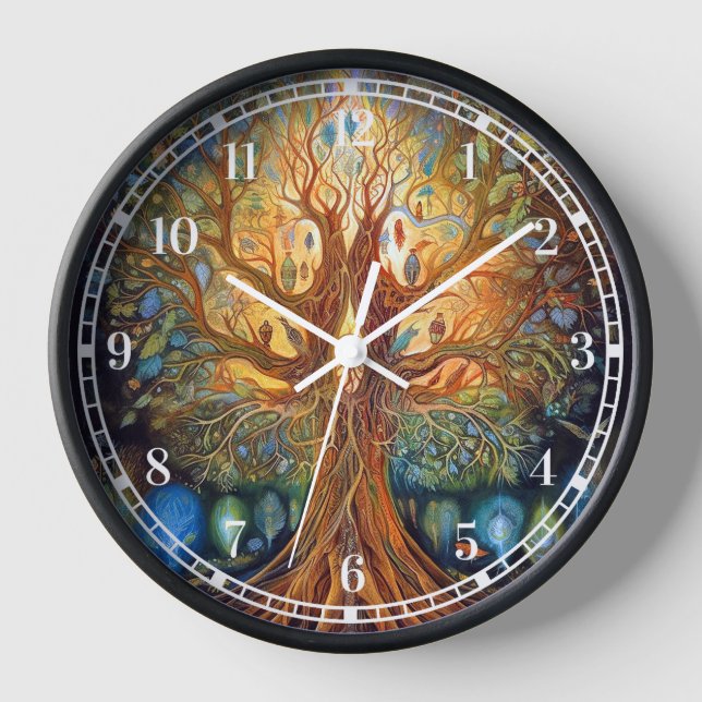 Tree Of Life Surreal Nature Art Clock (Front)