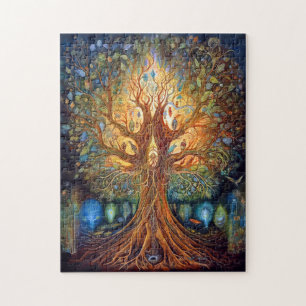 Tree Of Life Surreal Nature Art Jigsaw Puzzle