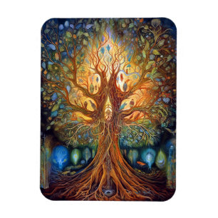 Tree Of Life Surreal Nature Art Magnet