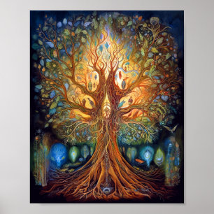 Tree Of Life Surreal Nature Art Poster