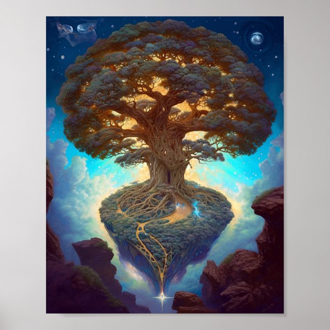 Tree Of Life Surreal Nature Art Poster (Front)