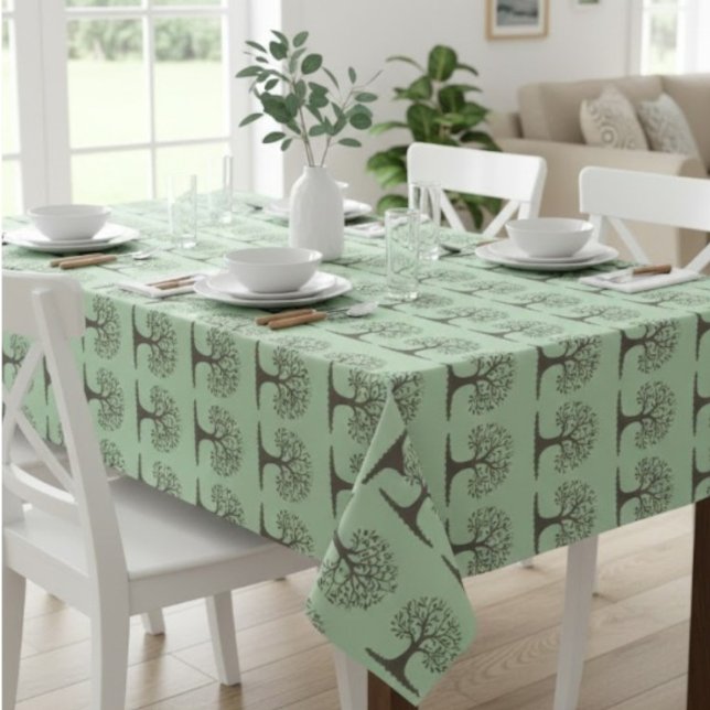 🌳 Tree of Life Tablecloth in Pale Green and Natur (Creator Uploaded)