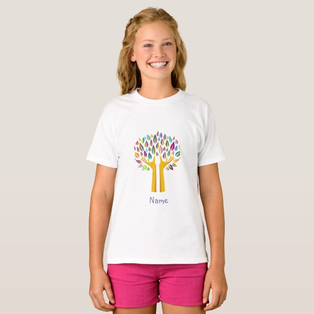Tree of Life Teen and Baby Godchild Personalised T-Shirt (Front Full)