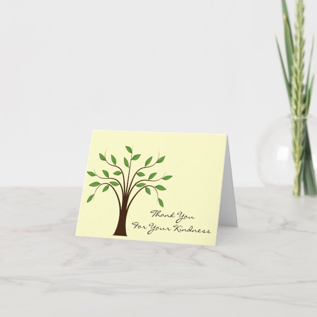 Tree of Life Thank You For Your Kindness Card (Front)