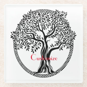 Tree of Life  Thunder_Cove Glass Coaster