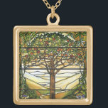 Tree of Life/Tiffany Stained Glass Window Gold Plated Necklace<br><div class="desc">Vintage Art.  Makes a meaningful,  loving gift for her for almost all occasion. Thanks for viewing.</div>