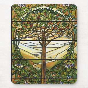 Tree of Life/Tiffany Stained Glass Window Mouse Pad