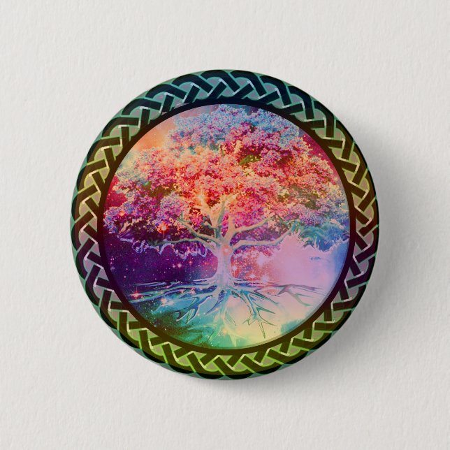 Tree of Life Tranquillity 6 Cm Round Badge (Front)