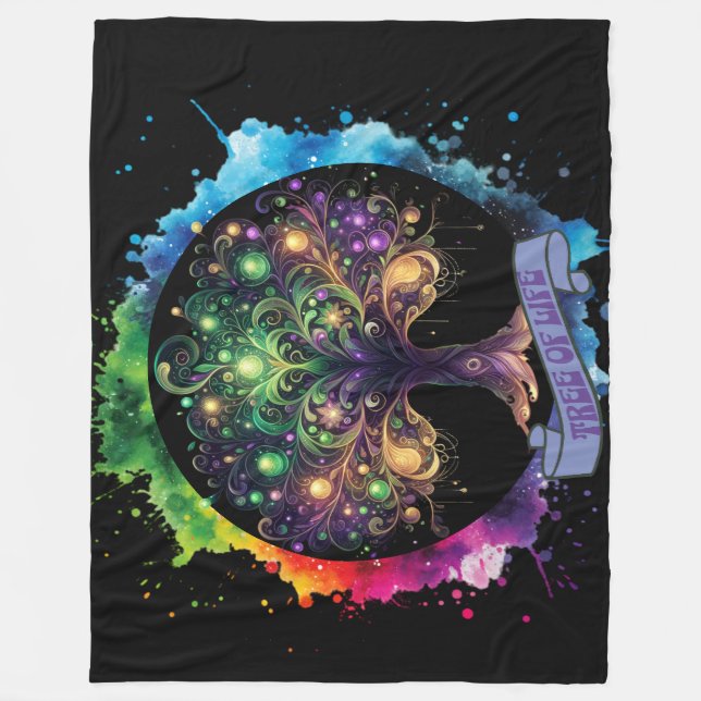 Tree of Life v2 Fleece Blanket (Front)