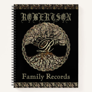 Tree of Life Vintage Look Family Records 3 Ring Bi Notebook