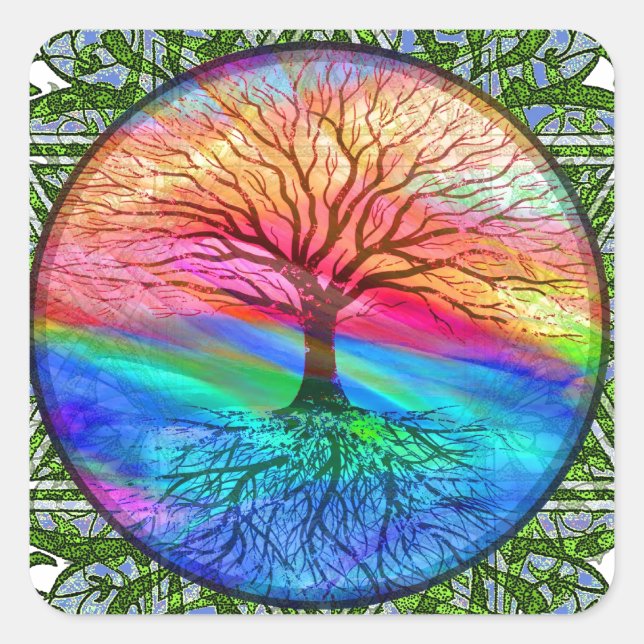 Tree of Life - Vitality Square Sticker (Front)
