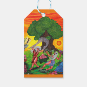 Tree of Life Watercolor Dance Joy Love Art Gift Tags