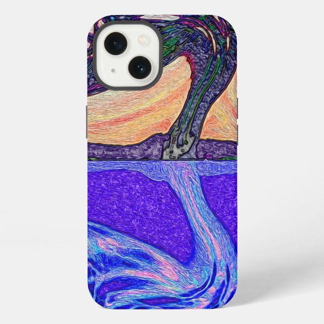 Tree of Life Water's Reflection features a tree of iPhone Case (Back)