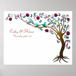 Tree of life wedding Poster -7 pomegranates