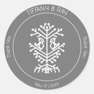 Tree of Life Wedding Thank You Sticker