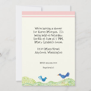 Tree of Life Whimsical Girl Baby Shower Invitation
