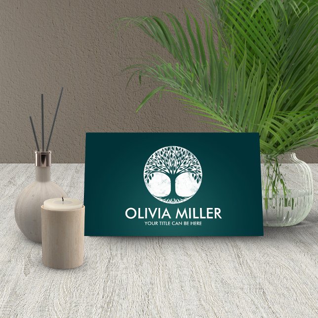 Tree of life - White Watercolor Business Card (Creator Uploaded)