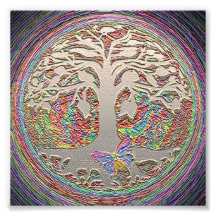 Tree of Life with Butterfly Photo Print