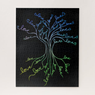 Tree of Life With Hearts Meaningful & Challenging Jigsaw Puzzle