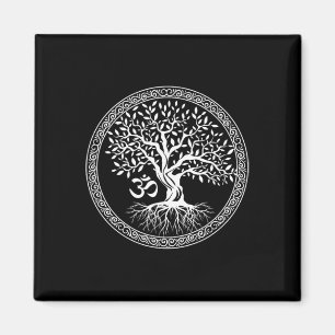 Tree Of Life With Om Symbol Yoga Zen Meditation Sp Magnet