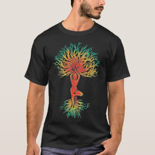 Tree of Life with Woman Yoga Tee Chakra Haka Yoga 