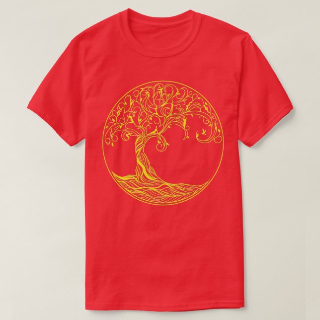 Tree of Life Yellow Mystic T-Shirt (Design Front)