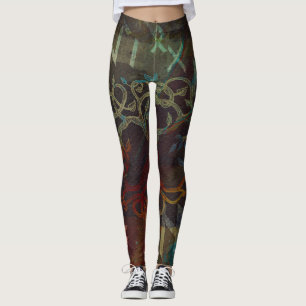 Tree of life  -Yggdrasil - and runes Leggings
