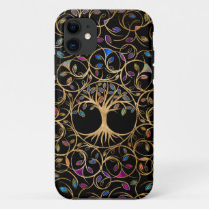 Tree of life - Yggdrasil - colourful leaves iPhone 11 Case