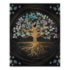 Tree of life - Yggdrasil - Gold & Painted Texture