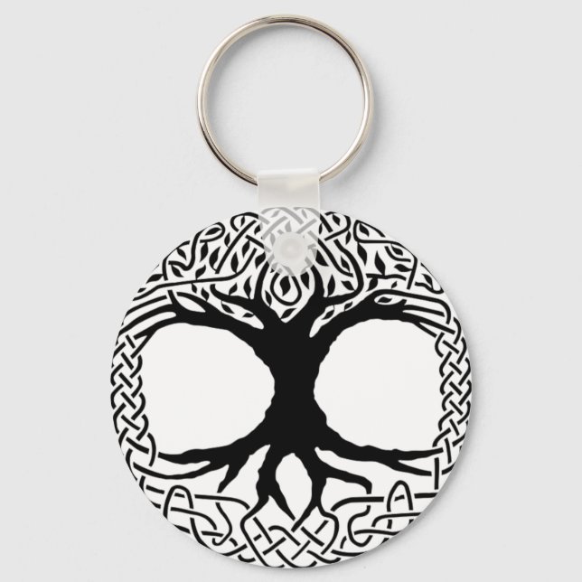Tree of Life Yggdrasil Norse wicca mythology Key Ring (Front)