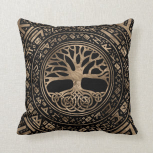 Tree of life -Yggdrasil Runic Pattern Cushion