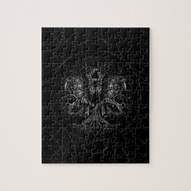 Tree of life -Yggdrasil with ravens Jigsaw Puzzle (Vertical)
