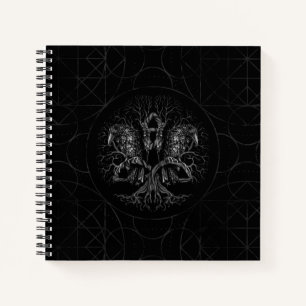 Tree of life -Yggdrasil with ravens Notebook