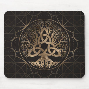 Tree of life -Yggdrasil with Triquetra Mouse Pad