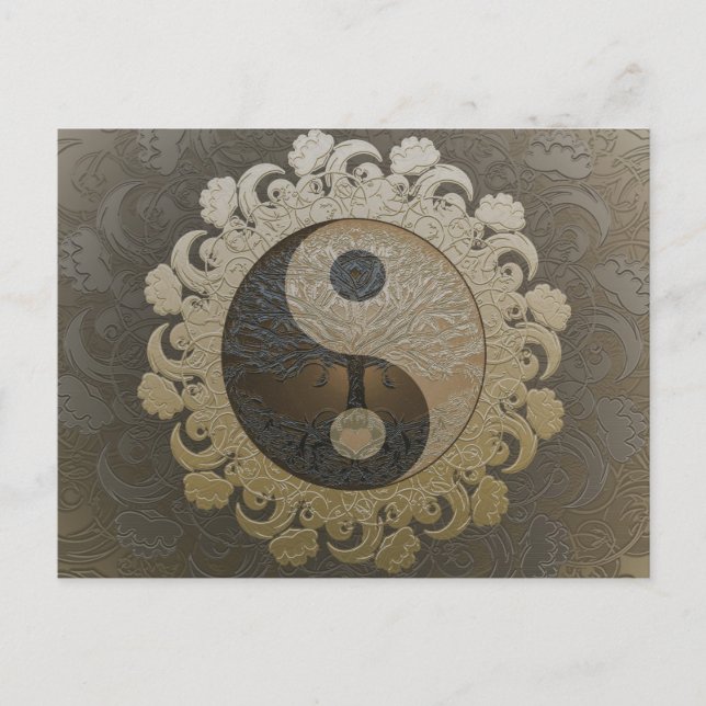 Tree of Life Yin Yang by Amelia Carrie Postcard (Front)