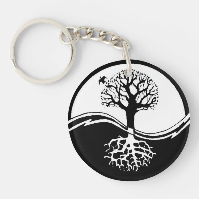 Tree of Life Yin Yang Key Ring (Front)