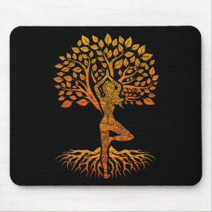 Tree Of Life Yoga Chakra Haka, Clic Fit, Round Nec Mouse Pad