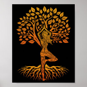 Tree Of Life Yoga Chakra Haka, Clic Fit, Round Nec Poster