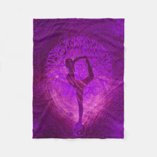 Tree of Life Yoga Fleece Blanket