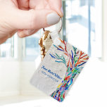 Tree Of Life Yoga Instructor  Key Ring<br><div class="desc">This decorative keychain features a rainbow coloured mosaic tree of life on a pale grey background. 
Easily customisable.
Original Mosaic Design © Michele Davies</div>