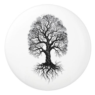 Tree of Life Zen Ceramic Knob