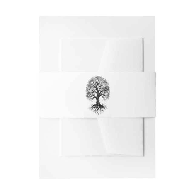 Tree of Life Zen Invitation Belly Band (Front Example)