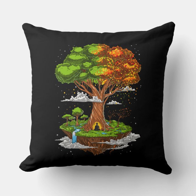 Tree Of Life Zen Meditation Cushion (Front)