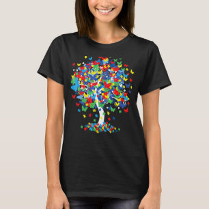 Tree Of Lifes Autism Awareness Month For Support A T-Shirt