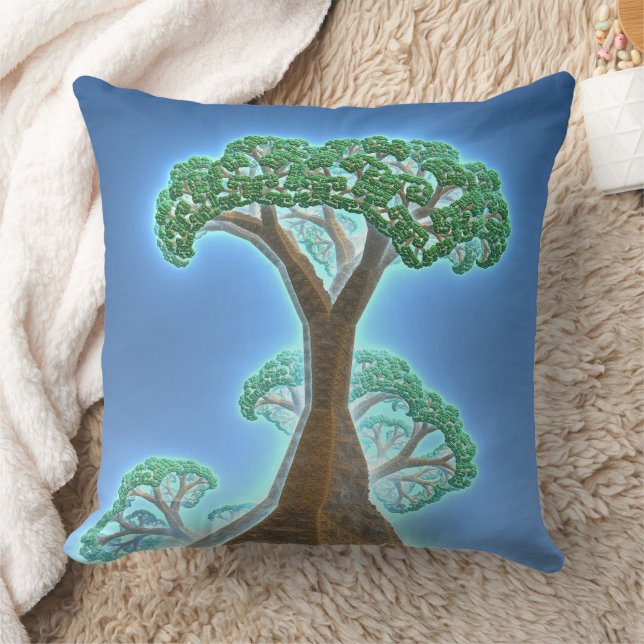 Tree of Light Throw Pillow (Blanket)