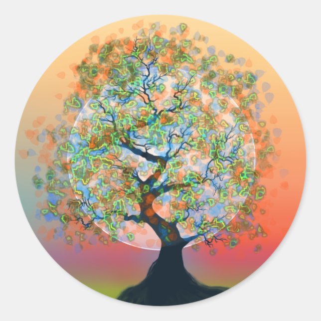 Tree of Light with Moon Stickers (Front)